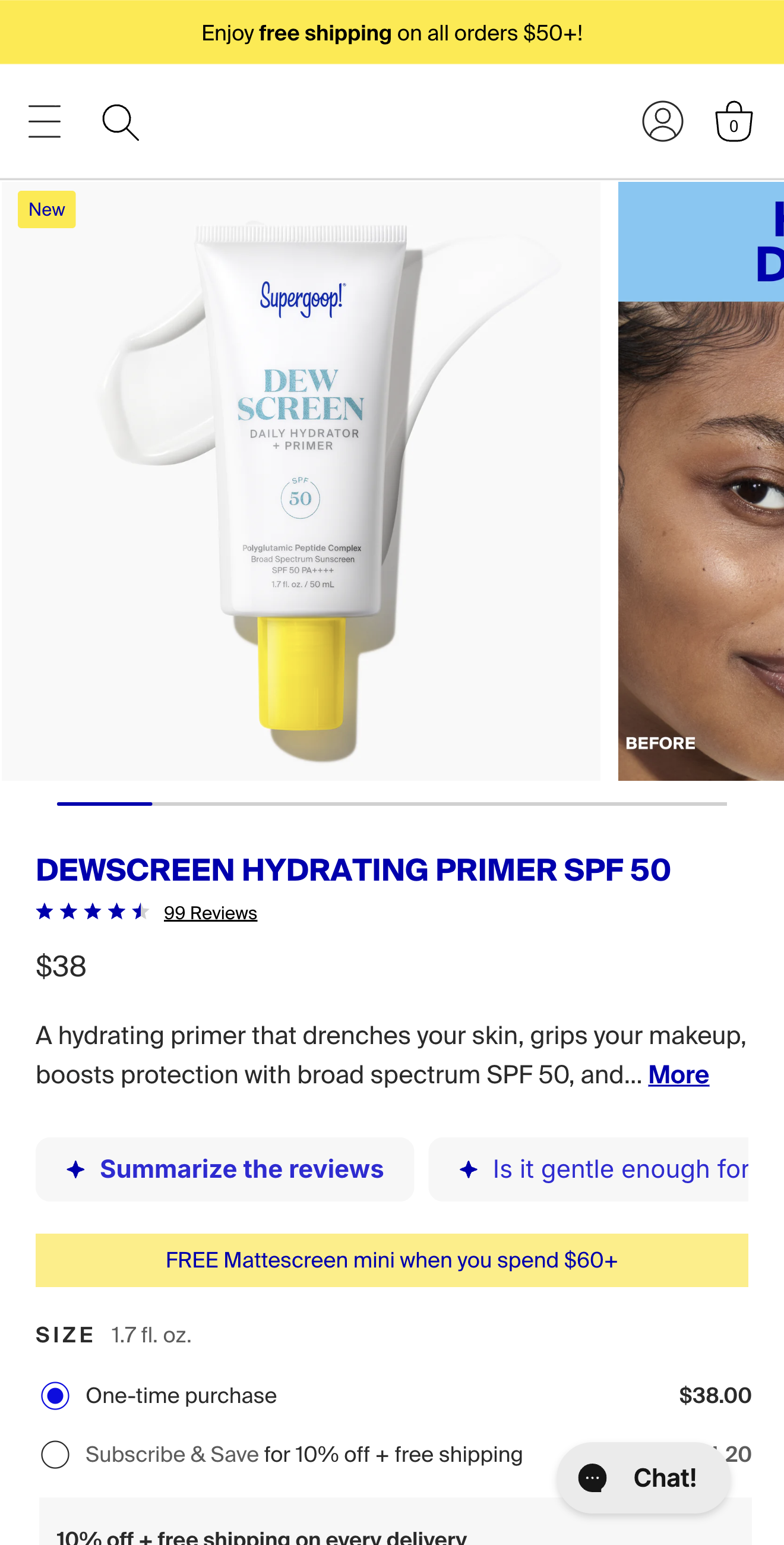 Supergoop Glowscreen Drops PDP